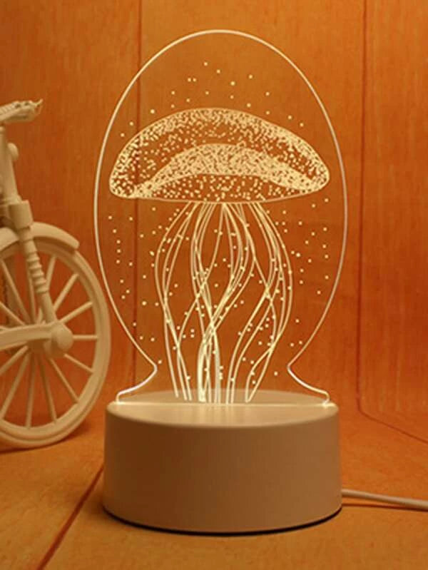 Veilleuse design de méduse 3D