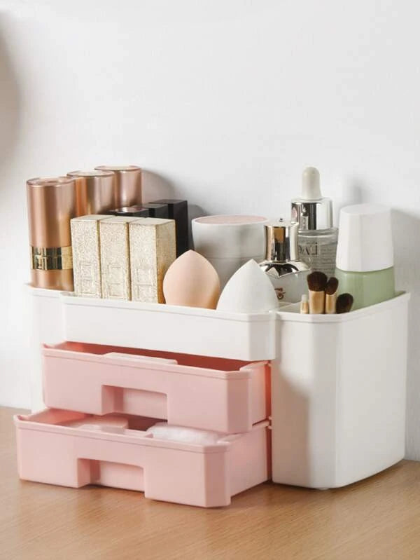 Boîte de rangement cosmétique avec blocs de couleur