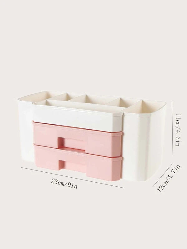 Boîte de rangement cosmétique avec blocs de couleur