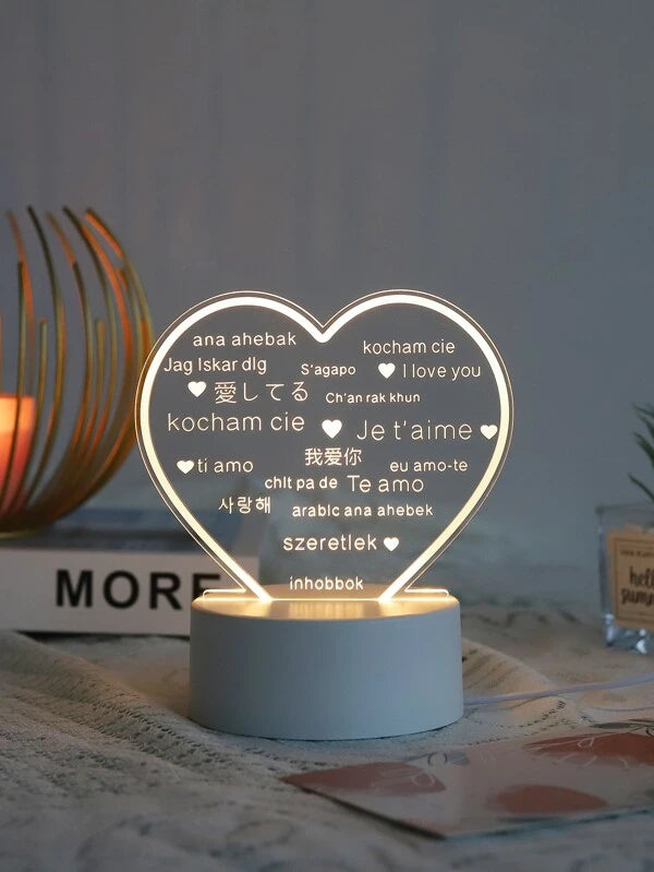 Lampe décorative design cœur