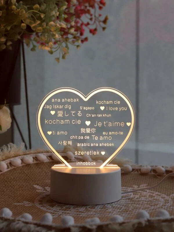 Lampe décorative design cœur
