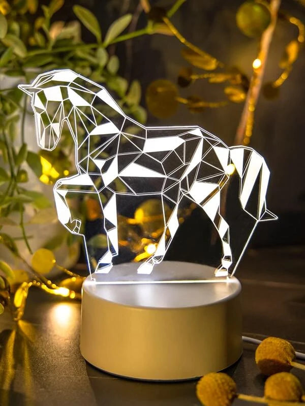 Lampe Cheval 3D modifiable à 3 couleurs