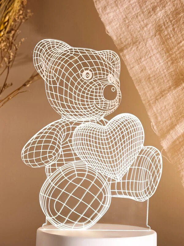 Lumière d'ours 3D modifiable à 3 couleurs