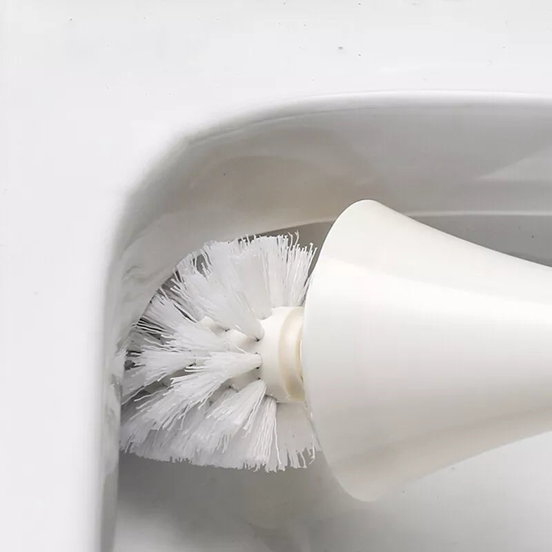 Brosse de toilette en métal doré