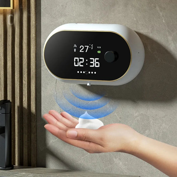 Distributeur automatique de savon mural sans contact, Machine à mousse liquide, capteur infrarouge, électrique, mains libres, nouveau, 2023
