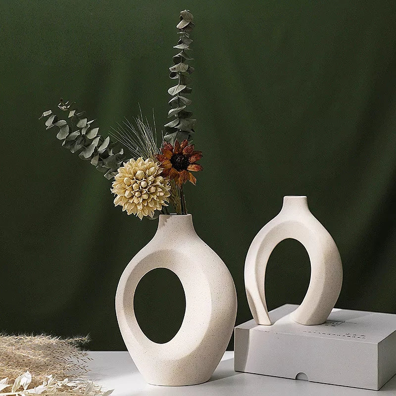 Vase en céramique nordique, mariage, douche, cadeau pour petit ami, petite amie, pampa, herbe, décoration de salon, de maison